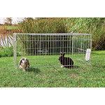 Recinto cubierto, Malla Galvanizada, con puertas, 116 × 54 × 76 cm
