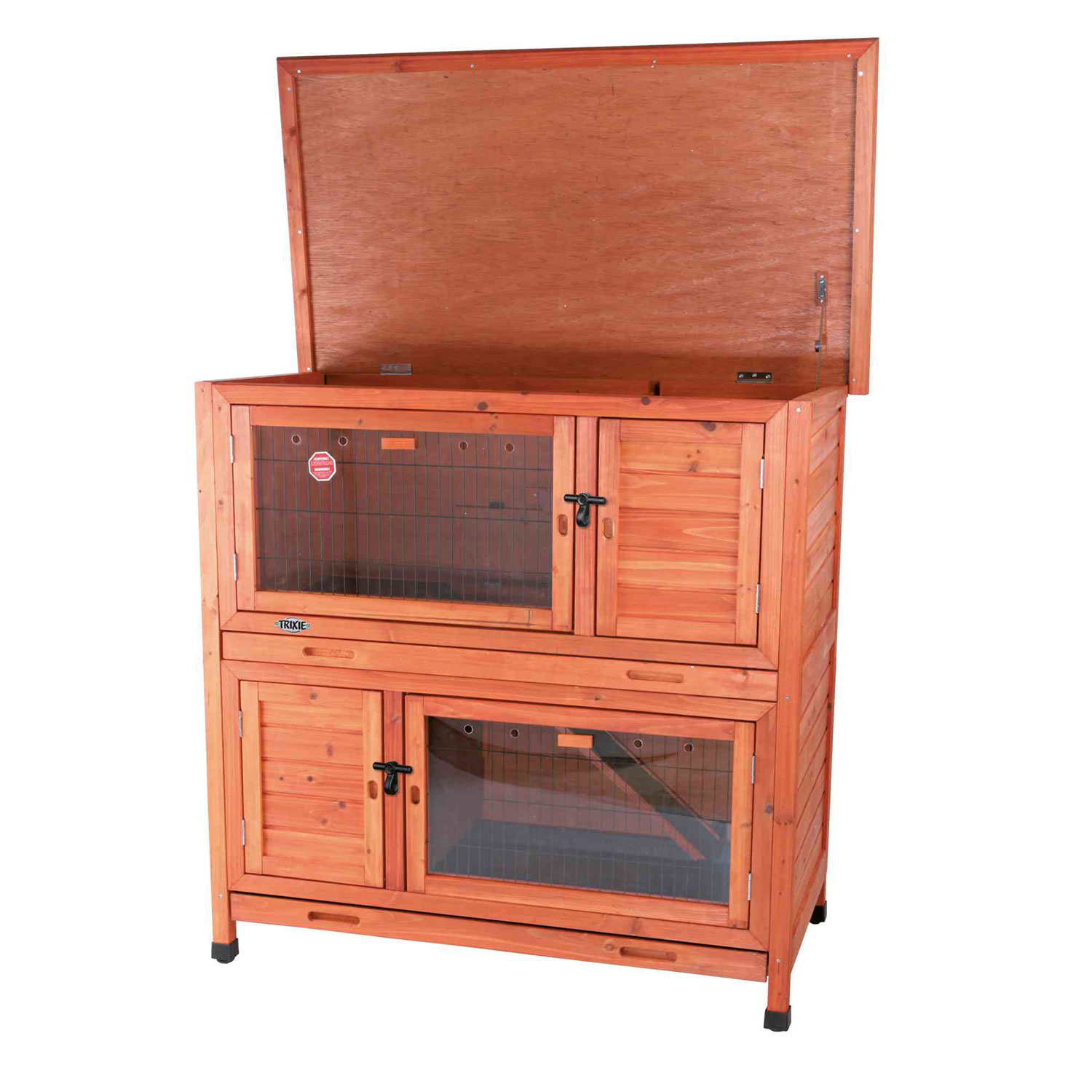natura small animal hutch with insulation 116 113 65 cm grey TRIXIE