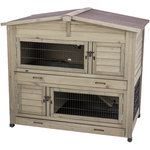 natura small animal hutch, 2 storeys, 133 × 120 × 83 cm, grey-green