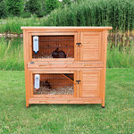 natura small animal hutch, 2 storeys, 116 × 111 × 65 cm, brown