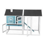 natura small animal hutch, 2 storeys, 156 × 110 × 80 cm, blue/white