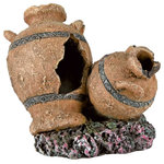 6 antique pots and amphorae, 8 cm