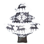 Set de Renos y Árboles de Navidad
