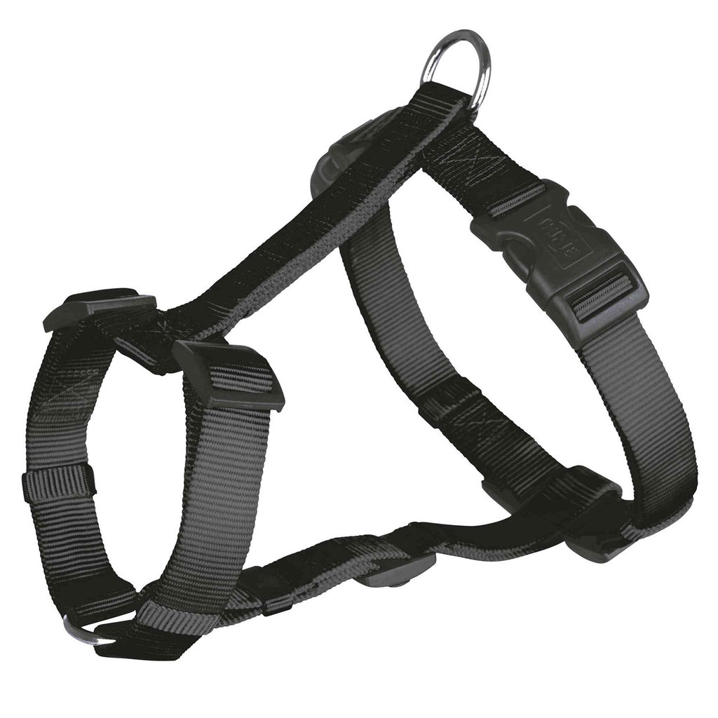 Classic H-harness, XS–S: 30–40 cm/10 mm, black