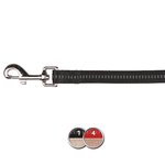 Correa Softline Elegance, L-XL, 1.00 m/25 mm, Negro-Beige
