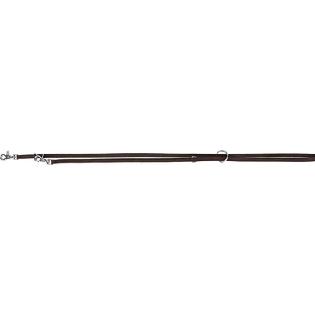 Rustic fatleather adjustable leash, XS–S: 2.00 m/12 mm, dark brown