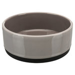 Comedero Gerámica Base Goma, 0.75l/ø 16 cm, Gris