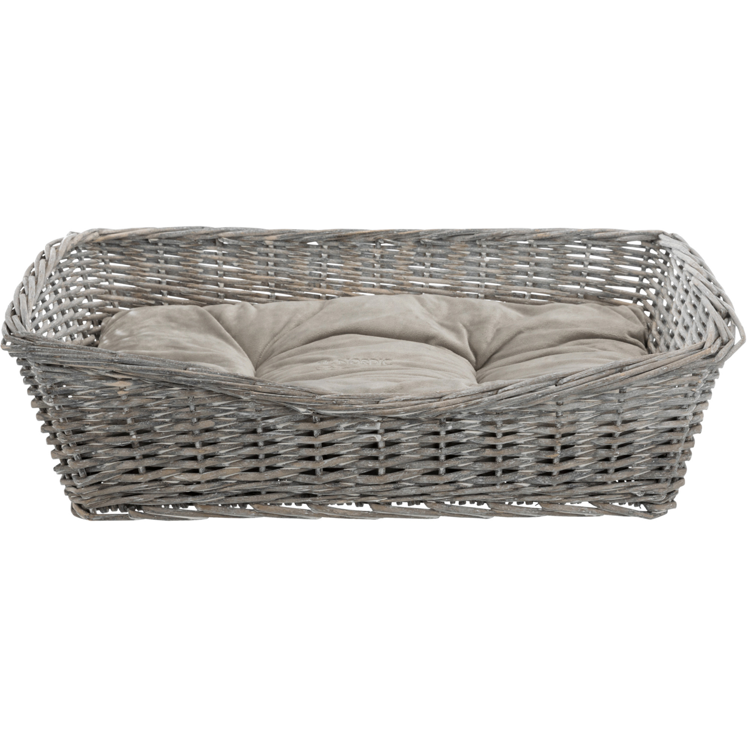 Cesta de sales mimbre para perros