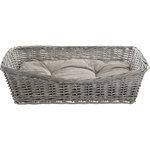 Cesta Mimbre con Cojín Be Nordic, 70×50 cm, Beige