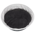 Cesta Feira, Hilado de Papel, ø45 cm, Gris oscuro-Natural