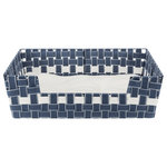 Cesta Elvar, 50 × 35 cm, Azul-Blanco