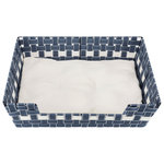 Cesta Elvar, 50 × 35 cm, Azul-Blanco