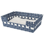 Cesta Elvar, 50 × 35 cm, Azul-Blanco