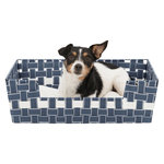 Cesta Elvar, 50 × 35 cm, Azul-Blanco