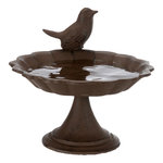 Bebedero Pájaros, hierro fundido, 250 ml/ø 16 cm, marrón