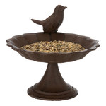 Bebedero Pájaros, hierro fundido, 250 ml/ø 16 cm, marrón