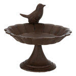 Bebedero Pájaros, hierro fundido, 250 ml/ø 16 cm, marrón