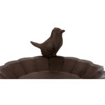 Bebedero Pájaros, hierro fundido, 250 ml/ø 16 cm, marrón