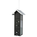 Comedero Pájaros, 750 ml/12 × 28 × 12 cm, negro