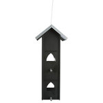 Comedero Pájaros, 750 ml/12 × 28 × 12 cm, negro