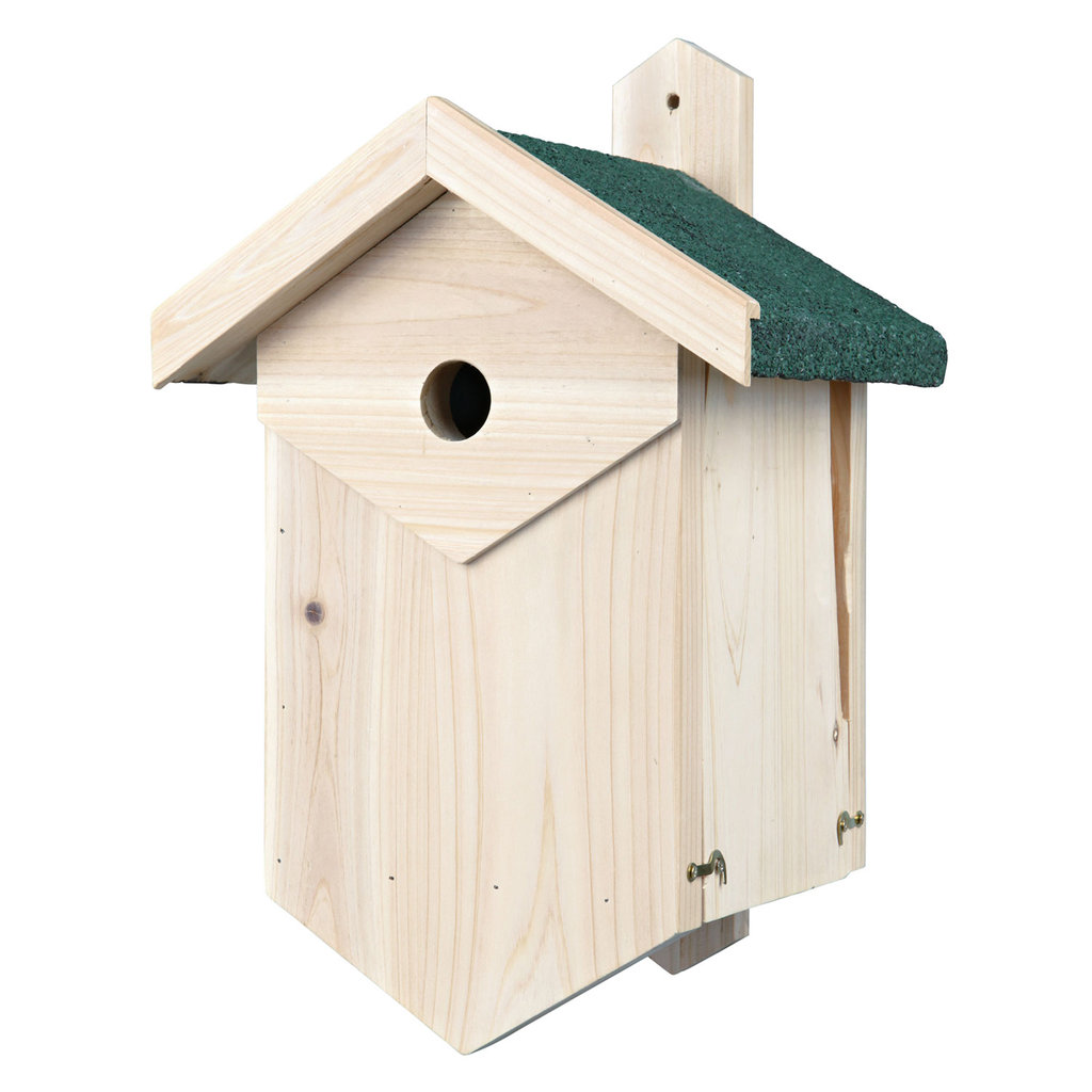 Caja nido para aves anidadoras de cavidades, 25 × 40 × 22 cm/ø 3,4 cm
