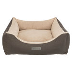 Cama Vital Bendson, 115 × 105 cm, marrón oscuro/beige