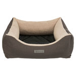 Cama Vital Bendson, 115 × 105 cm, marrón oscuro/beige