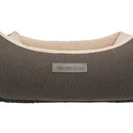 Cama Vital Bendson, 115 × 105 cm, marrón oscuro/beige