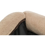 Cama Vital Bendson, 115 × 105 cm, marrón oscuro/beige