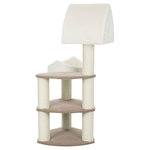 Poste Rascador Marcy Soft, 130 cm, crema/marrón