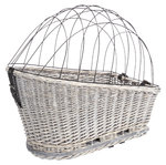 Cesta de bicicleta con rejilla, 35 × 49 × 55 cm, Gris