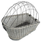 Bicycle basket with lattice, 35 × 49 × 55 cm, grey