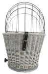 Cesta de bicicleta con rejilla, 35 × 49 × 55 cm, Gris