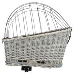 Cesta de bicicleta con rejilla, 35 × 49 × 55 cm, Gris