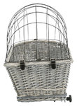 Bicycle basket with lattice, 35 × 49 × 55 cm, grey