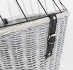 Bicycle basket with lattice, 35 × 49 × 55 cm, grey