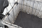 Bicycle basket with lattice, 35 × 49 × 55 cm, grey