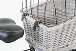 Cesta de bicicleta con rejilla, 35 × 49 × 55 cm, Gris