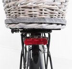 Cesta de bicicleta con rejilla, 35 × 49 × 55 cm, Gris