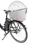 Bicycle basket with lattice, 35 × 49 × 55 cm, grey