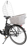 Cesta de bicicleta con rejilla, 35 × 49 × 55 cm, Gris