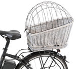 Bicycle basket with lattice, 35 × 49 × 55 cm, grey