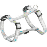 Junior puppy harness with leash, M–L: 27–45 cm/10 mm, 2.00 m, light grey