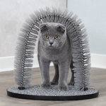 Arco de masaje y cuidado del pelaje, gato, 36 × 33 cm, Gris