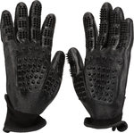 Guantes para el cuidado del pelaje, 1 par, nylon/caucho, 16 x 23 cm