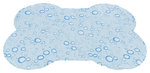 Alfombrilla refrescante forma de hueso, L: 85 × 60 cm, Azul Claro