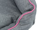 Cama Vital Junis, 80 x 65 cm, Gris oscuro/rosa