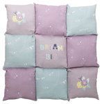 Colchoneta patchwork JUNIOR, 60 × 60 cm, Lila Claro/Menta/rosa