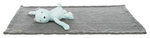Junior cuddly set blanket/bear, plush, 75 × 50 cm, grey/mint