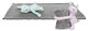 Junior cuddly set blanket/bear, plush, 75 × 50 cm, grey/mint